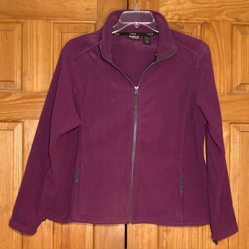 NWOT Cabela's Guide Series Vintage 90s Fleece Jacket Full Zipper Purple Size XL